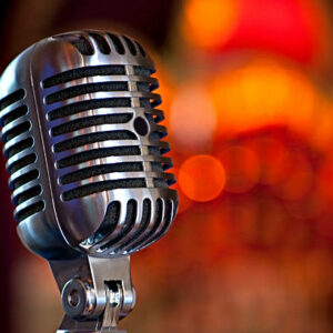 Old fashioned, vintage microphone