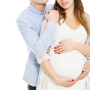 couple expecting a baby born – cropped image